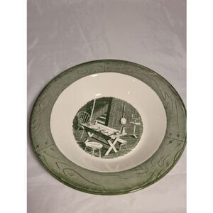 Colonial Homestead by Royal  10"‎ Vegetable Serving Bowl 1950s Vintage Green